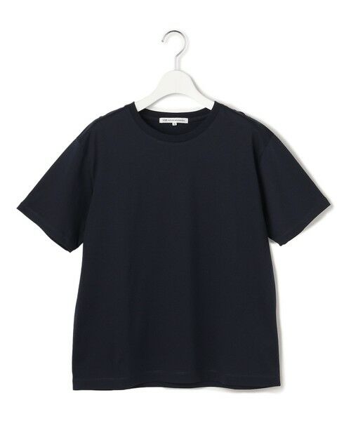 S size ONWARD(小さいサイズ) / エスサイズオンワード カットソー | シルキータッチ ベーシック Tシャツ（ネイビー系）