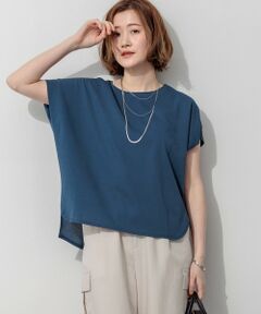 S size ONWARD(小さいサイズ) / エスサイズオンワード カットソー | 【一部予約】ツイストコットンプレーティング フレンチスリーブ カットソー