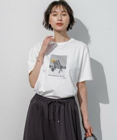 S size ONWARD(小さいサイズ) / エスサイズオンワード カットソー | Lauren Rolwing コラボ グラフィックプリント Tシャツ