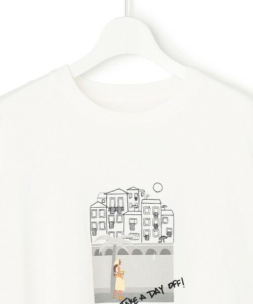 S size ONWARD(小さいサイズ) / エスサイズオンワード カットソー | Lauren Rolwing コラボ グラフィックプリント フレア Tシャツ | 詳細5
