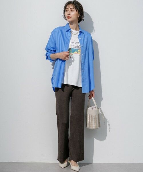 S size ONWARD(小さいサイズ) / エスサイズオンワード カットソー | Lauren Rolwing コラボ グラフィックプリント リラクシー Tシャツ | 詳細3