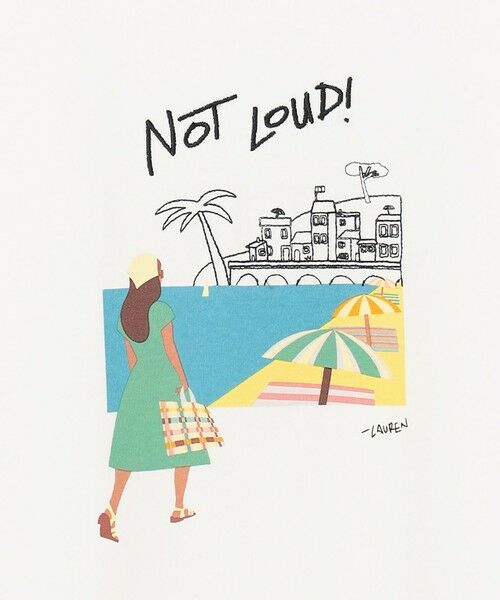S size ONWARD(小さいサイズ) / エスサイズオンワード カットソー | Lauren Rolwing コラボ グラフィックプリント リラクシー Tシャツ | 詳細7