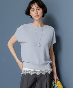 S size ONWARD(小さいサイズ) / エスサイズオンワード ニット・セーター | 【一部予約/WEB&一部店舗限定】クレープコットン アゼラメ ニット