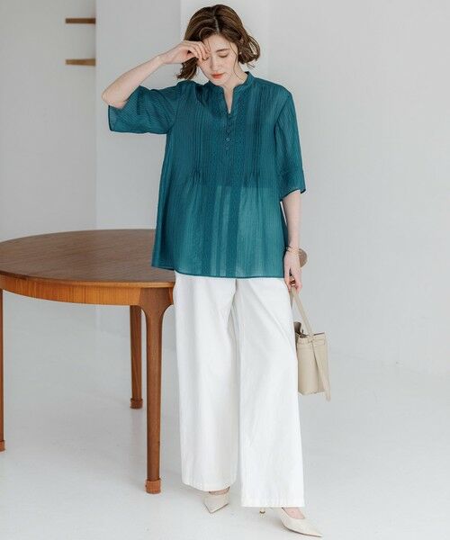 S size ONWARD(小さいサイズ) / エスサイズオンワード シャツ・ブラウス | 【WEB&一部店舗限定】はしごレース シアー トップス | 詳細5
