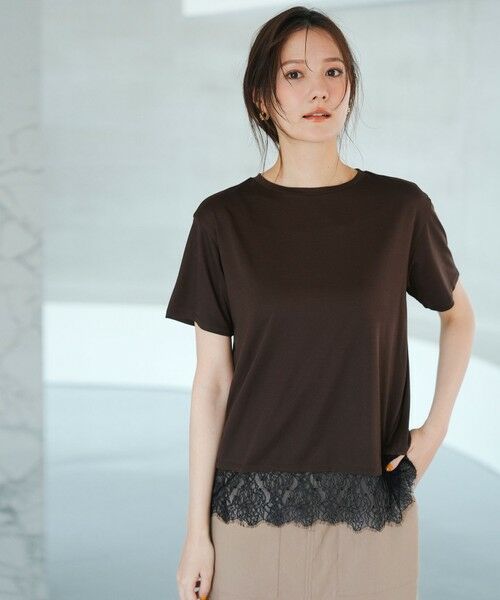 S size ONWARD(小さいサイズ) / エスサイズオンワード カットソー | 裾レース半袖Ｔシャツ | 詳細18