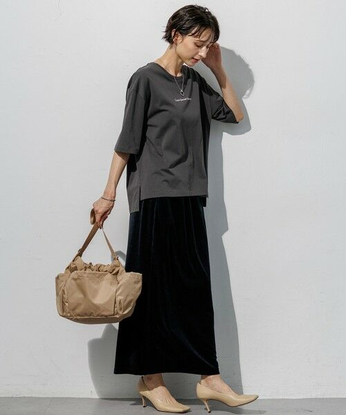 S size ONWARD(小さいサイズ) / エスサイズオンワード カットソー | ドロップショルダー メッセージ ロゴTシャツ | 詳細6