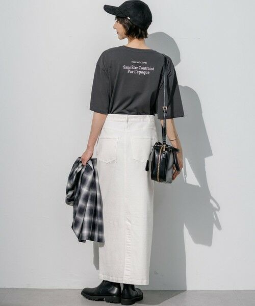 S size ONWARD(小さいサイズ) / エスサイズオンワード カットソー | ドロップショルダー メッセージ ロゴTシャツ | 詳細7