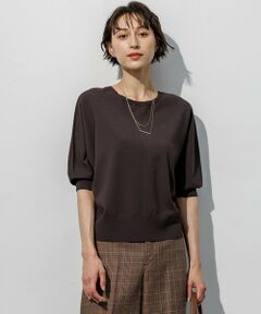 S size ONWARD(小さいサイズ) / エスサイズオンワード ニット・セーター | セミマットフリゼ 2WAY ドルマンスリーブ ニット