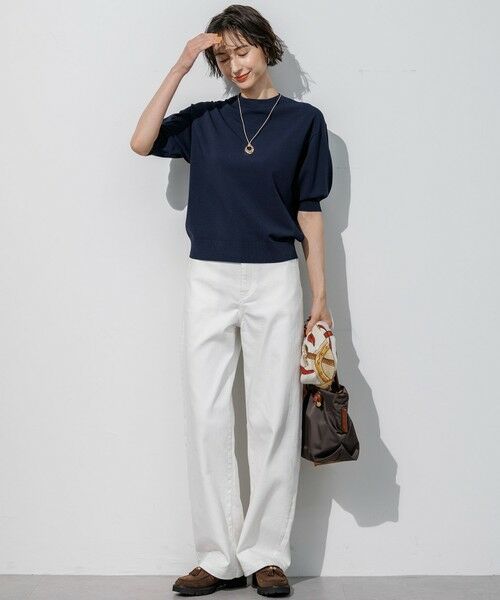 S size ONWARD(小さいサイズ) / エスサイズオンワード ニット・セーター | 【CLASSY.掲載】セミマットフリゼ リラクシー ニット Tシャツ | 詳細13