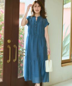 S size ONWARD(小さいサイズ) / エスサイズオンワード ロング・マキシ丈ワンピース | 【WEB&一部店舗限定】シアーワッシャー レース ワンピース