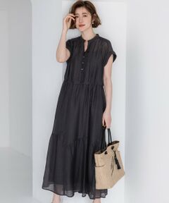 S size ONWARD(小さいサイズ) / エスサイズオンワード ロング・マキシ丈ワンピース | 【WEB&一部店舗限定】シアーワッシャー レース ワンピース