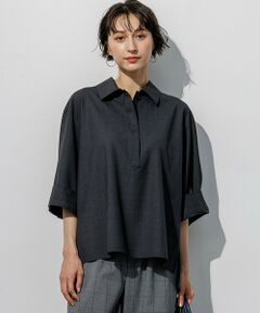 S size ONWARD(小さいサイズ) / エスサイズオンワード シャツ・ブラウス | TWマットクロス ポンチョシルエット シャツ