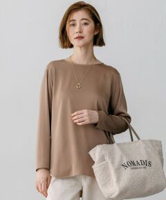 S size ONWARD(小さいサイズ) / エスサイズオンワード カットソー | サテン ロングスリーブ Tシャツ