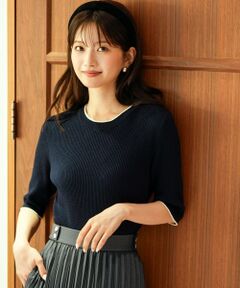 S size ONWARD(小さいサイズ) / エスサイズオンワード ニット・セーター | ダイヤリブ プルオーバー