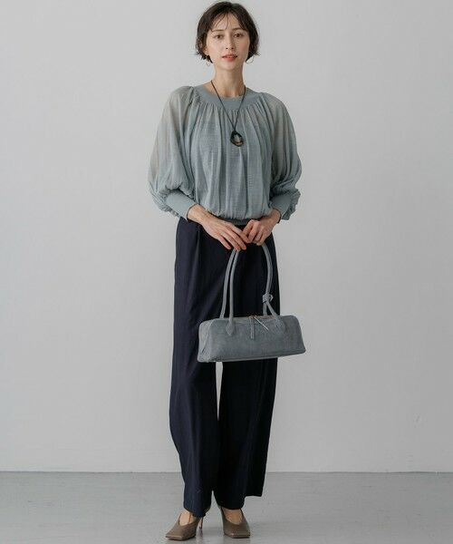S size ONWARD(小さいサイズ) / エスサイズオンワード ニット・セーター | シアーギャザープルオーバー ニット | 詳細9