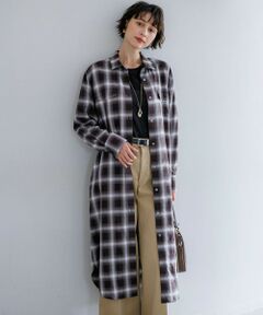 S size ONWARD(小さいサイズ) / エスサイズオンワード ミニ丈・ひざ丈ワンピース | コットンミックスチェック シャツ ワンピース
