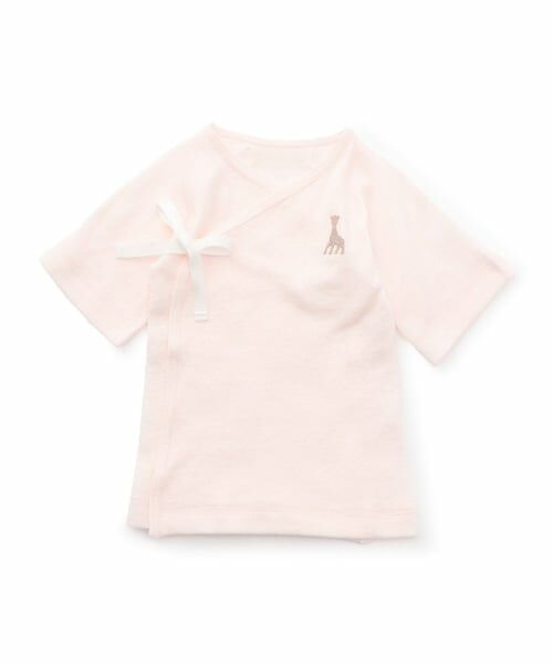 Sophie la girafe / キリンのソフィー 肌着 | ☆ふんわり短肌着【日本製】（ライト ピンク）
