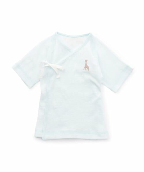 Sophie la girafe / キリンのソフィー 肌着 | ☆ふんわり短肌着【日本製】（ライト ブルー）