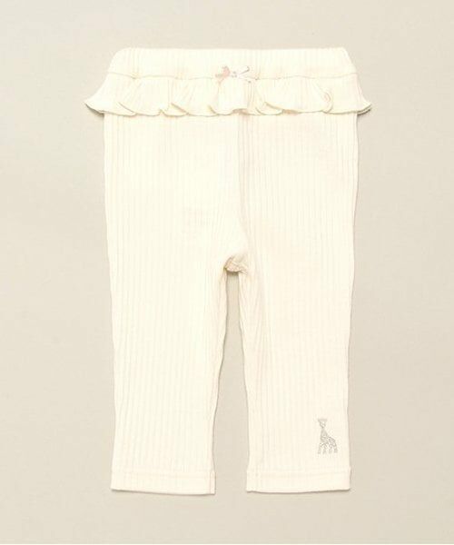 Sophie la girafe / キリンのソフィー レギンス・スパッツ | 9分丈プリーツフライスレギンス（オフ ホワイト）