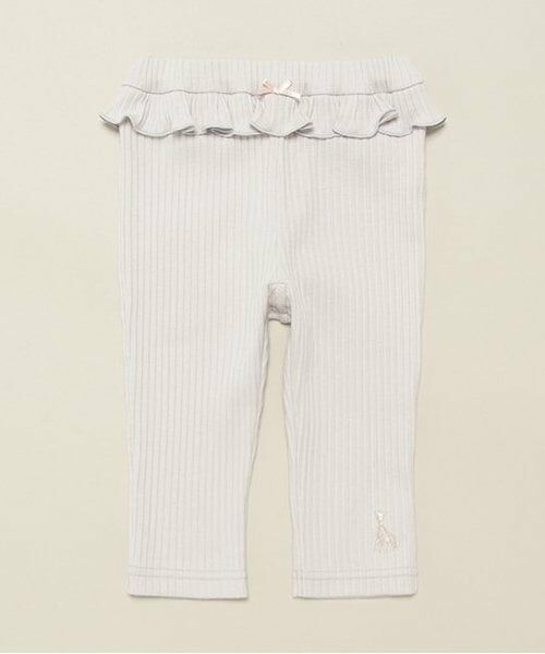 Sophie la girafe / キリンのソフィー レギンス・スパッツ | 9分丈プリーツフライスレギンス（グレー）