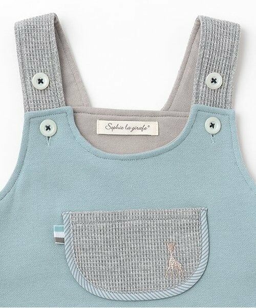 Sophie la girafe / キリンのソフィー サロペット・オールインワン | ミニ裏毛サロペット | 詳細2