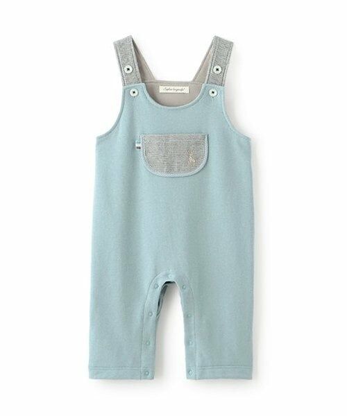 Sophie la girafe / キリンのソフィー サロペット・オールインワン | ミニ裏毛サロペット（ブルー グレー）