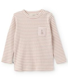 Sophie la girafe / キリンのソフィー Tシャツ | テレコボーダー長袖Tシャツ