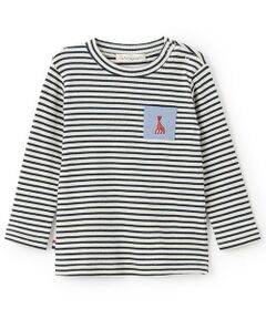 Sophie la girafe / キリンのソフィー Tシャツ | テレコボーダー長袖Tシャツ