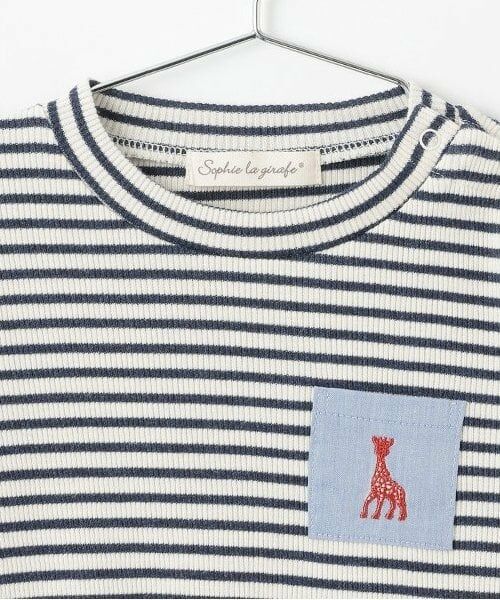 Sophie la girafe / キリンのソフィー Tシャツ | テレコボーダー長袖Tシャツ | 詳細2