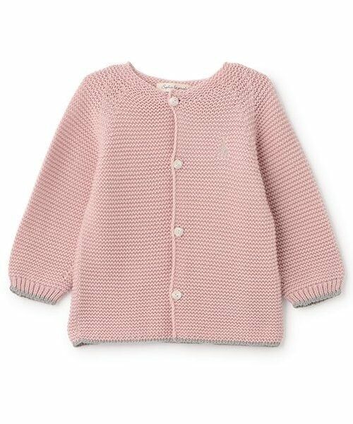 Sophie la girafe / キリンのソフィー カーディガン・ボレロ | ガーター編みカーディガン（ライト ピンク）