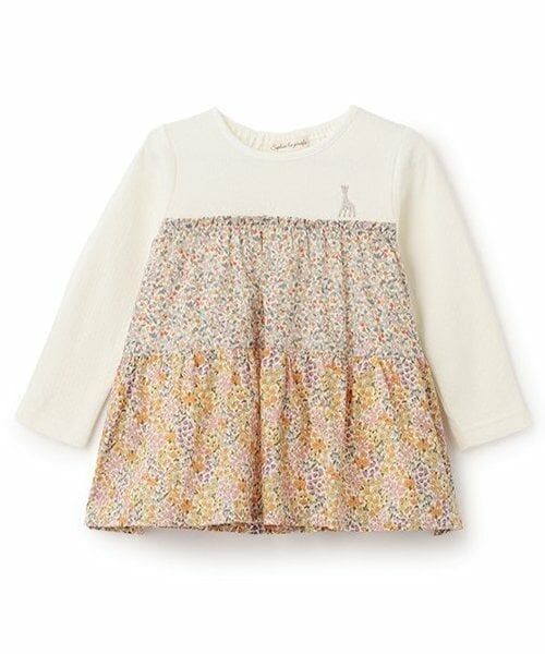 Sophie la girafe / キリンのソフィー その他トップス | ドビー接結花柄チュニック（クリーム）