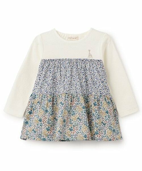 Sophie la girafe / キリンのソフィー その他トップス | ドビー接結花柄チュニック（ブルー）