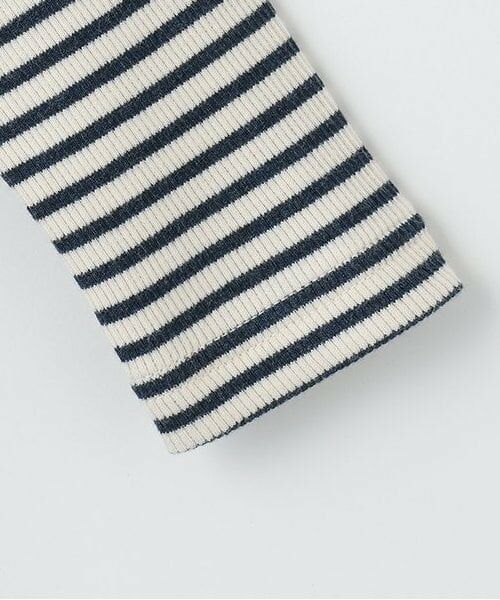 Sophie la girafe / キリンのソフィー ミニ丈・ひざ丈ワンピース | テレコボーダー長袖ワンピース | 詳細4