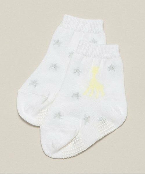 Sophie la girafe / キリンのソフィー ソックス | スターソックス（オフ ホワイト）