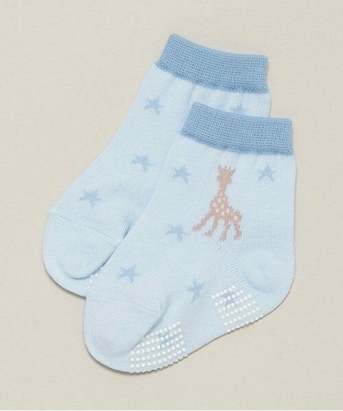 Sophie la girafe / キリンのソフィー ソックス | スターソックス（ブルー）