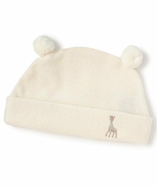 Sophie la girafe / キリンのソフィー ニットキャップ | ふわふわパイルキャップ（ECRU(キナリ)）