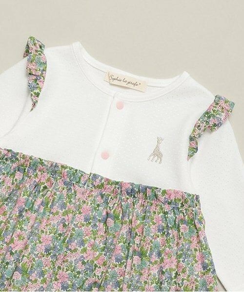 Sophie la girafe / キリンのソフィー ロンパース | ブライトスムース花柄ロンパース | 詳細2