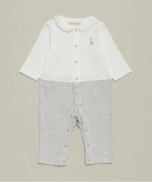 Sophie la girafe / キリンのソフィー ロンパース | スターダストスムース切替カバーオール（オフ ホワイト）