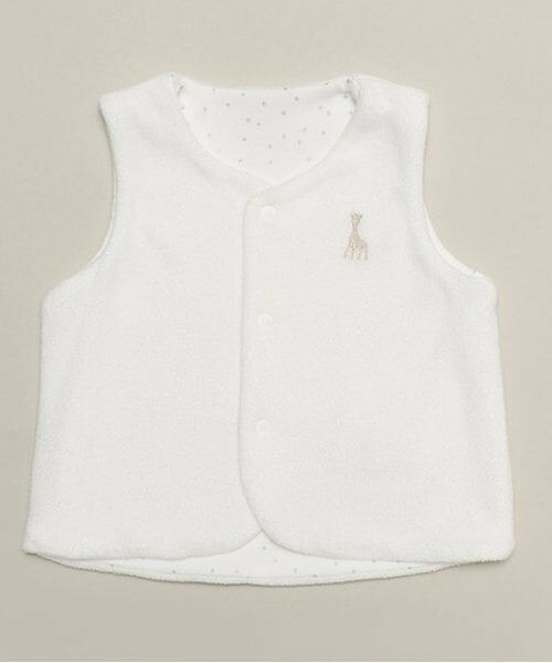 Sophie la girafe / キリンのソフィー ベビー・キッズウエア | スターダストリバーシブルパイルベスト（オフ ホワイト）