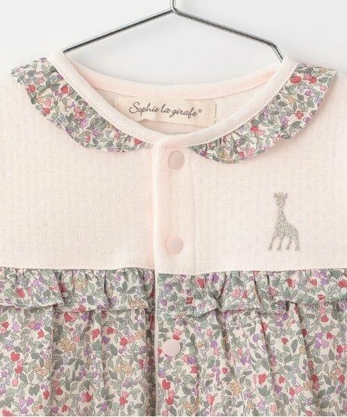 Sophie la girafe / キリンのソフィー ロンパース | ドビー接結花柄カバーオール | 詳細2