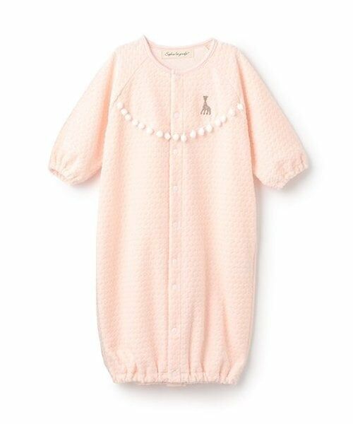 Sophie la girafe / キリンのソフィー ロンパース | 水玉ベロア2WAYオール（ピンク）