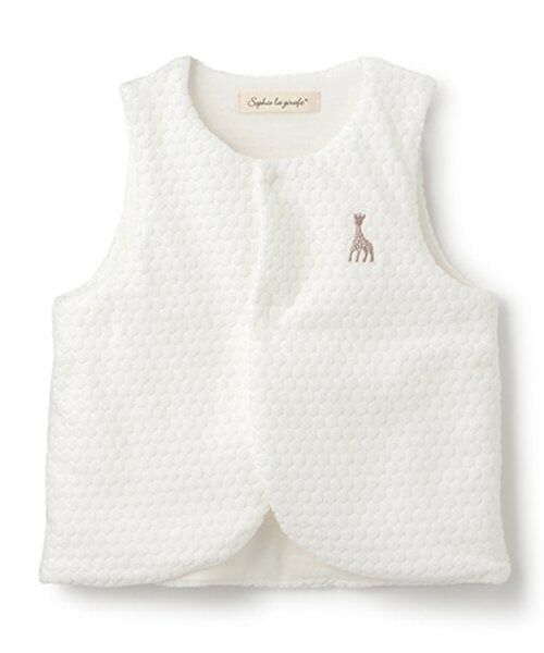 Sophie la girafe / キリンのソフィー ベビー・キッズウエア | 水玉ベロアベスト（オフ ホワイト）