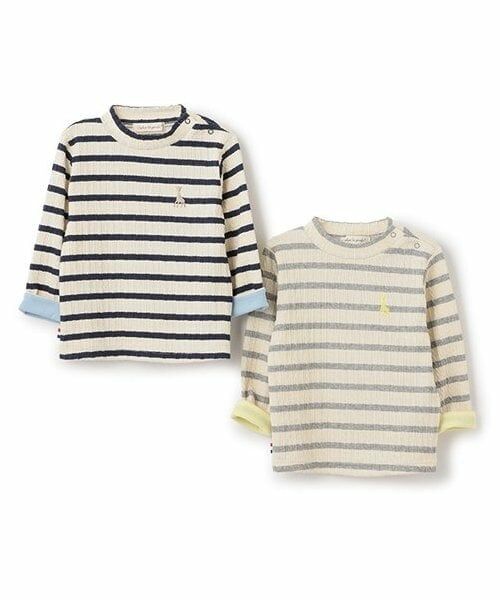 Sophie la girafe / キリンのソフィー Tシャツ | ジャカードボーダー長袖Tシャツ | 詳細8