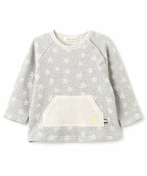 Sophie la girafe / キリンのソフィー スウェット | 星柄ジャカード長袖トレーナー（グレー）