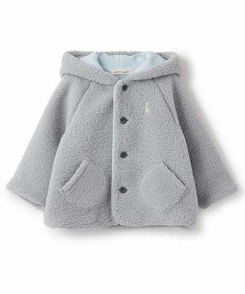 Sophie la girafe / キリンのソフィー その他アウター | ボアコート（グレー）