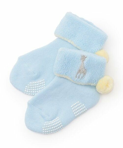 Sophie la girafe / キリンのソフィー ソックス | パイルソックス（ブルー）