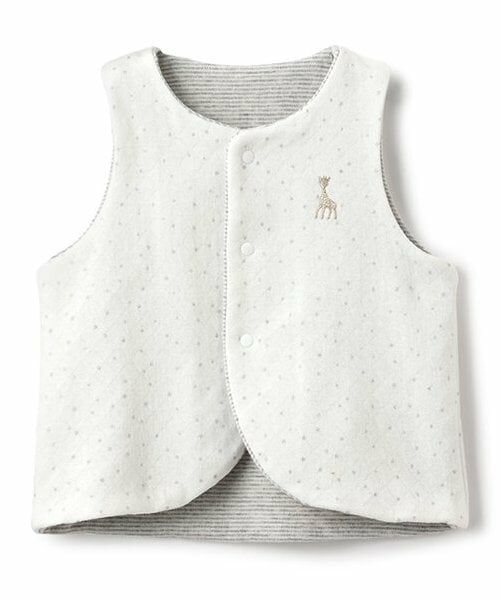 Sophie la girafe / キリンのソフィー ベビー・キッズウエア | スターダストキルトリバーシブルベスト（オフ ホワイト）