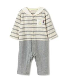 Sophie la girafe / キリンのソフィー ロンパース | ジャカードボーダーセーラーカバーオール