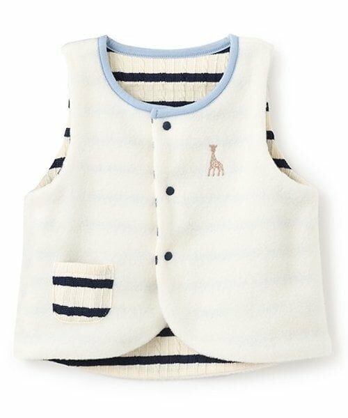 Sophie la girafe / キリンのソフィー ベビー・キッズウエア | フリースリバーシブルベスト（ECRU(キナリ)）