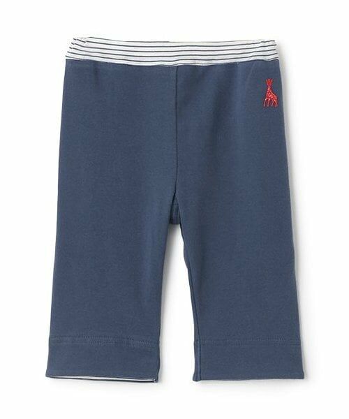 Sophie la girafe / キリンのソフィー ショート・ハーフ・半端丈パンツ | 7分丈リラックスパンツ（紺）